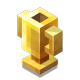 A golden trophy to represent MineHead's logo.